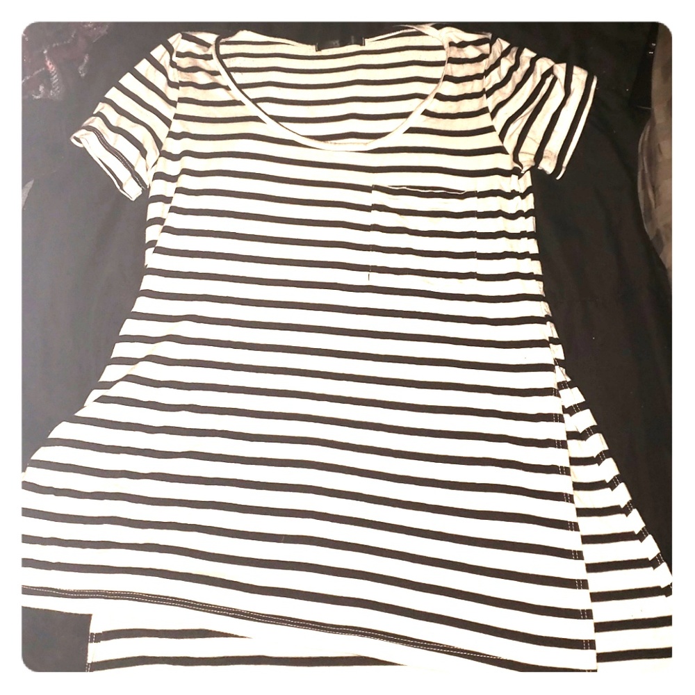 Striped High-low Tunic top, Perfect with leggings